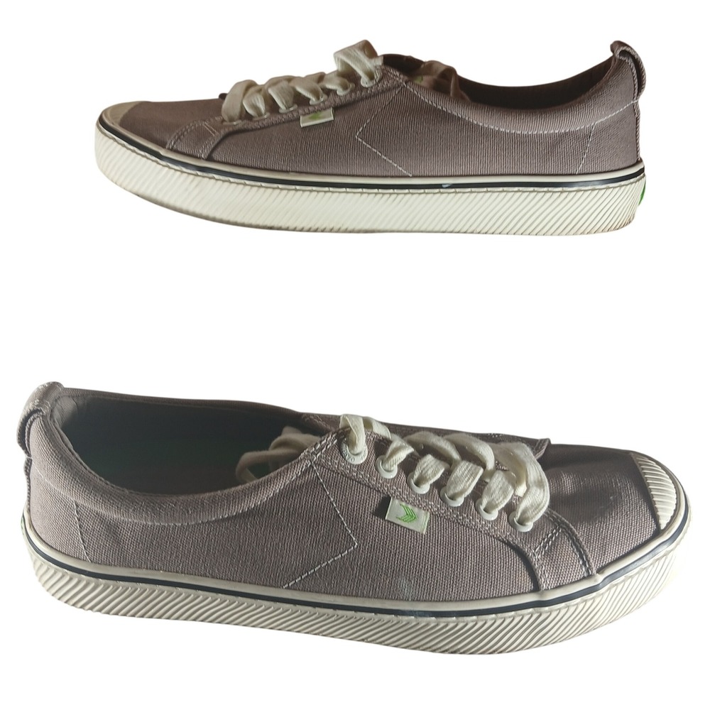 Cariuma IBI‎ Canvas Low Top Sneakers Brown Men Size 9 Women 10.5  Ethically Made